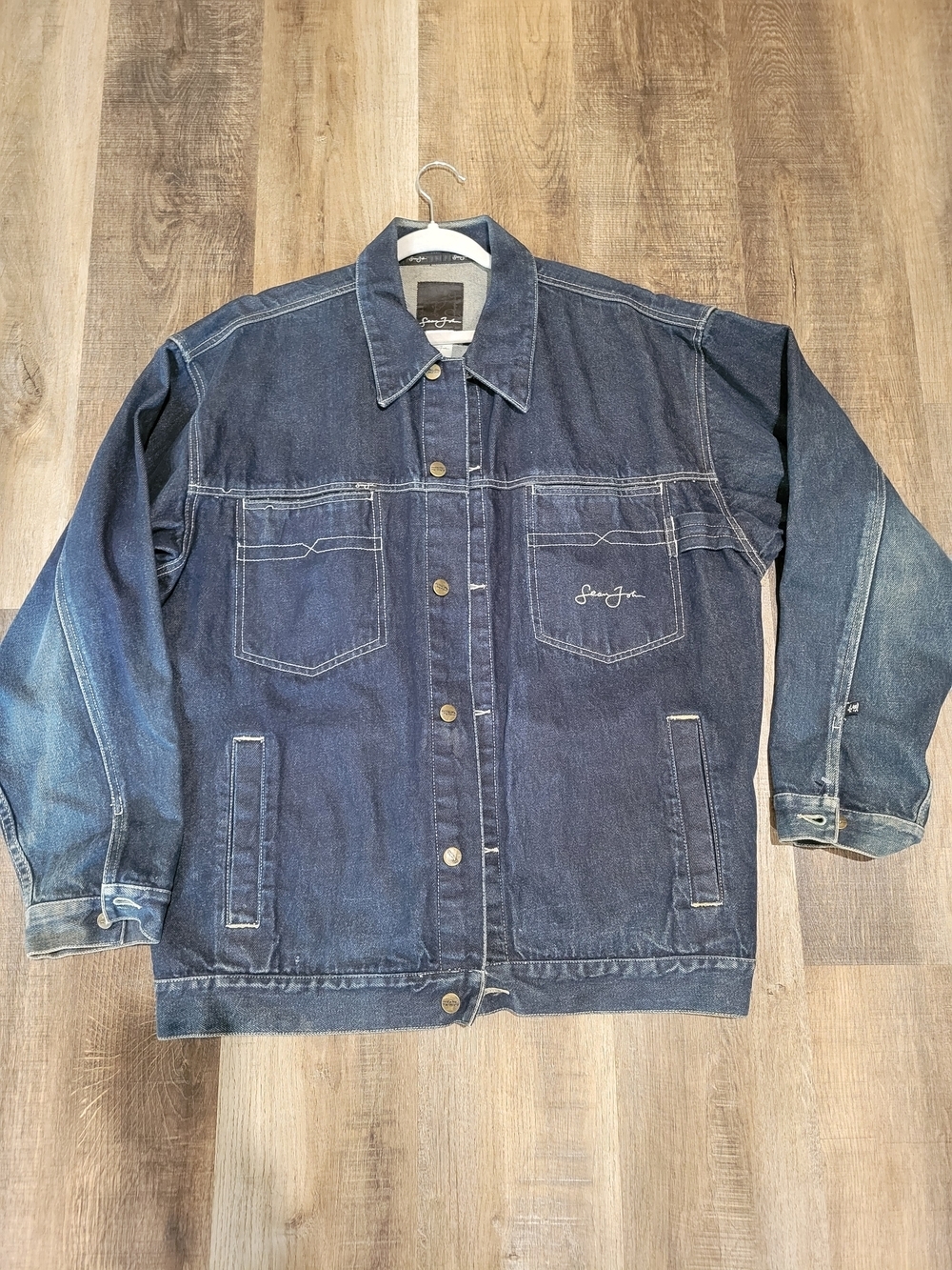Sean John Dark Blue Denim Jacket - Picture 11 of 16